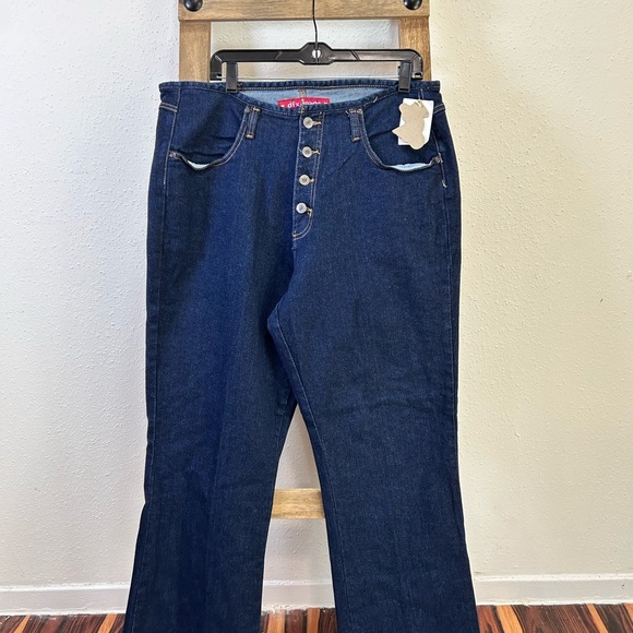 Dark Blue Flare Jeans - Picture 1 of 6